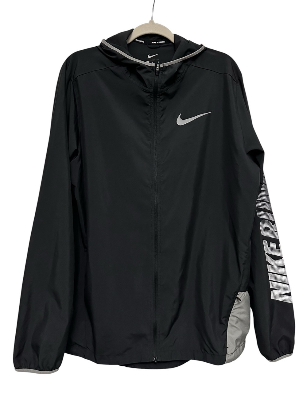 Nike Men’s Sportswear City Core Hooded Running Jacket Windbreaker Black Large - Picture 3 of 8